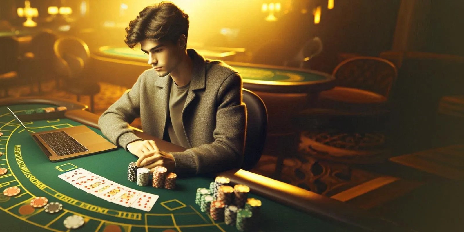 Poker Player At Table
