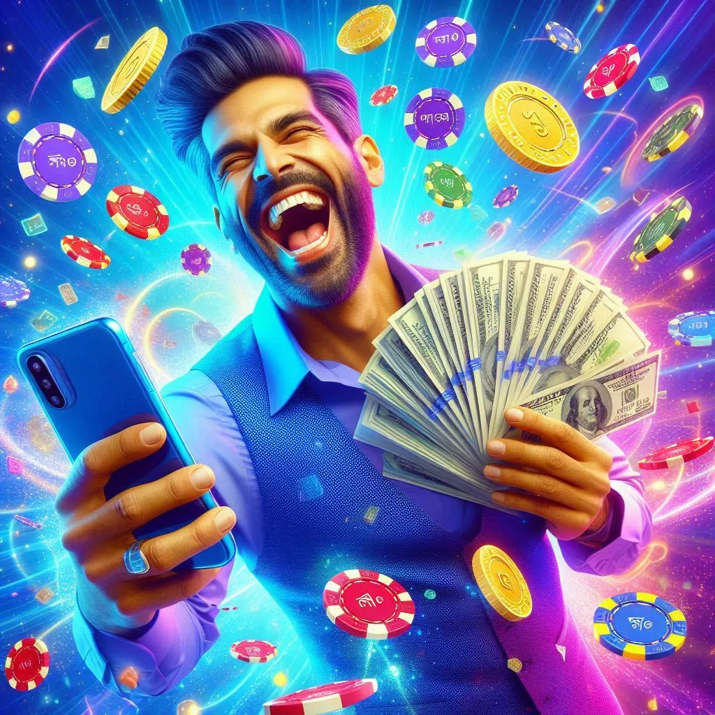 Man Showing Cash On Phone